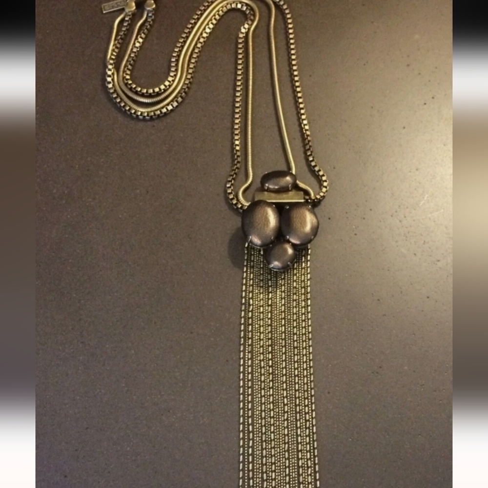 Silpada Leather Together 30 Long Necklace Brass Leather KRN0015 - Picture 7 of 7